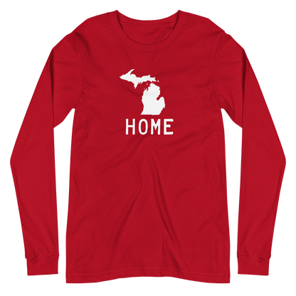 Michigan 'Home' T-Shirt (Licence Plate Font) | Unisex Long Sleeve