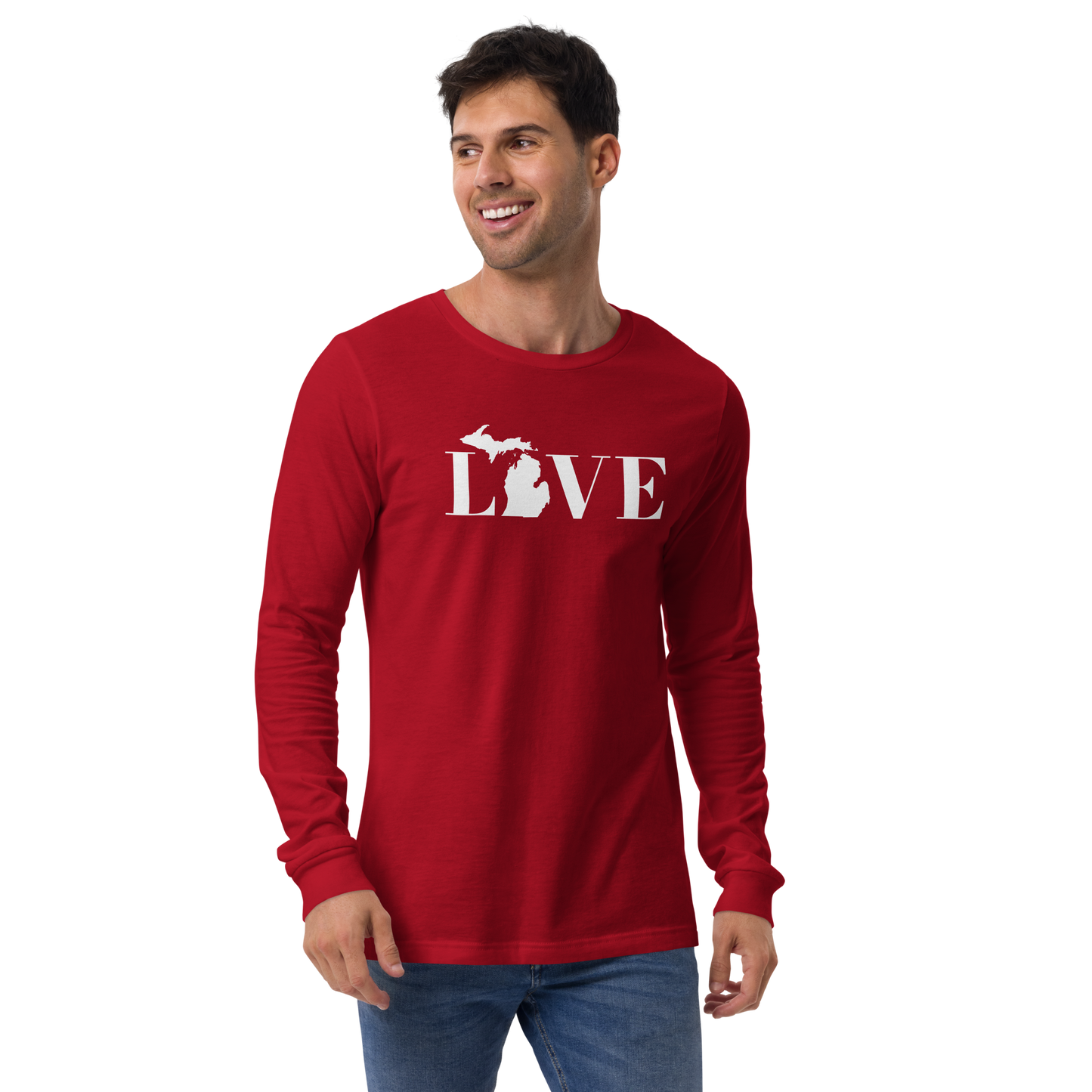 Michigan 'Love' T-Shirt (Didone Font) | Unisex Long Sleeve