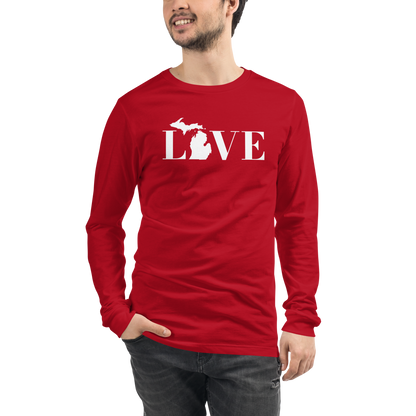 Michigan 'Love' T-Shirt (Didone Font) | Unisex Long Sleeve