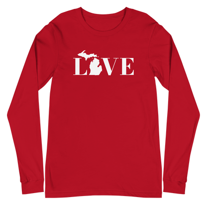 Michigan 'Love' T-Shirt (Didone Font) | Unisex Long Sleeve