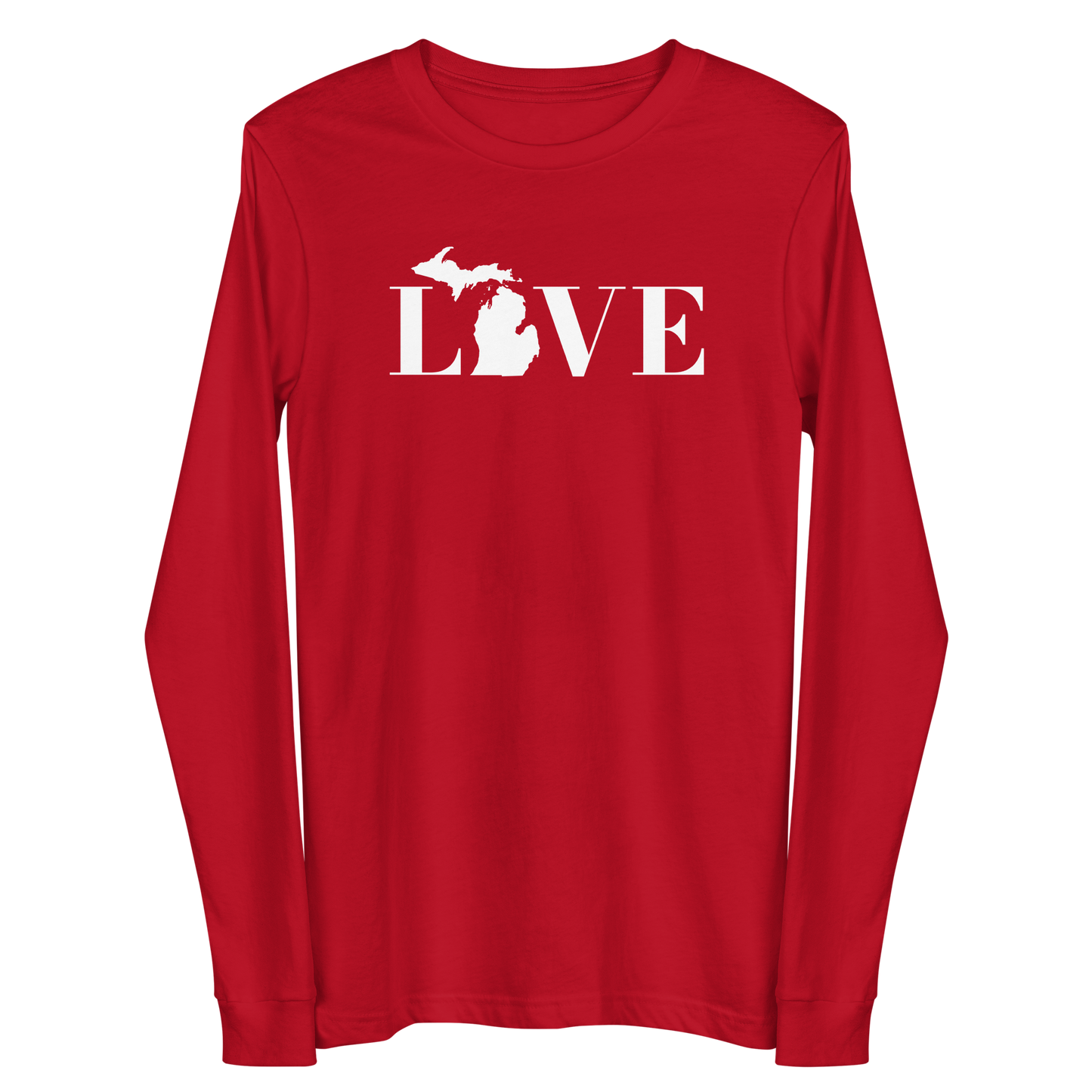 Michigan 'Love' T-Shirt (Didone Font) | Unisex Long Sleeve