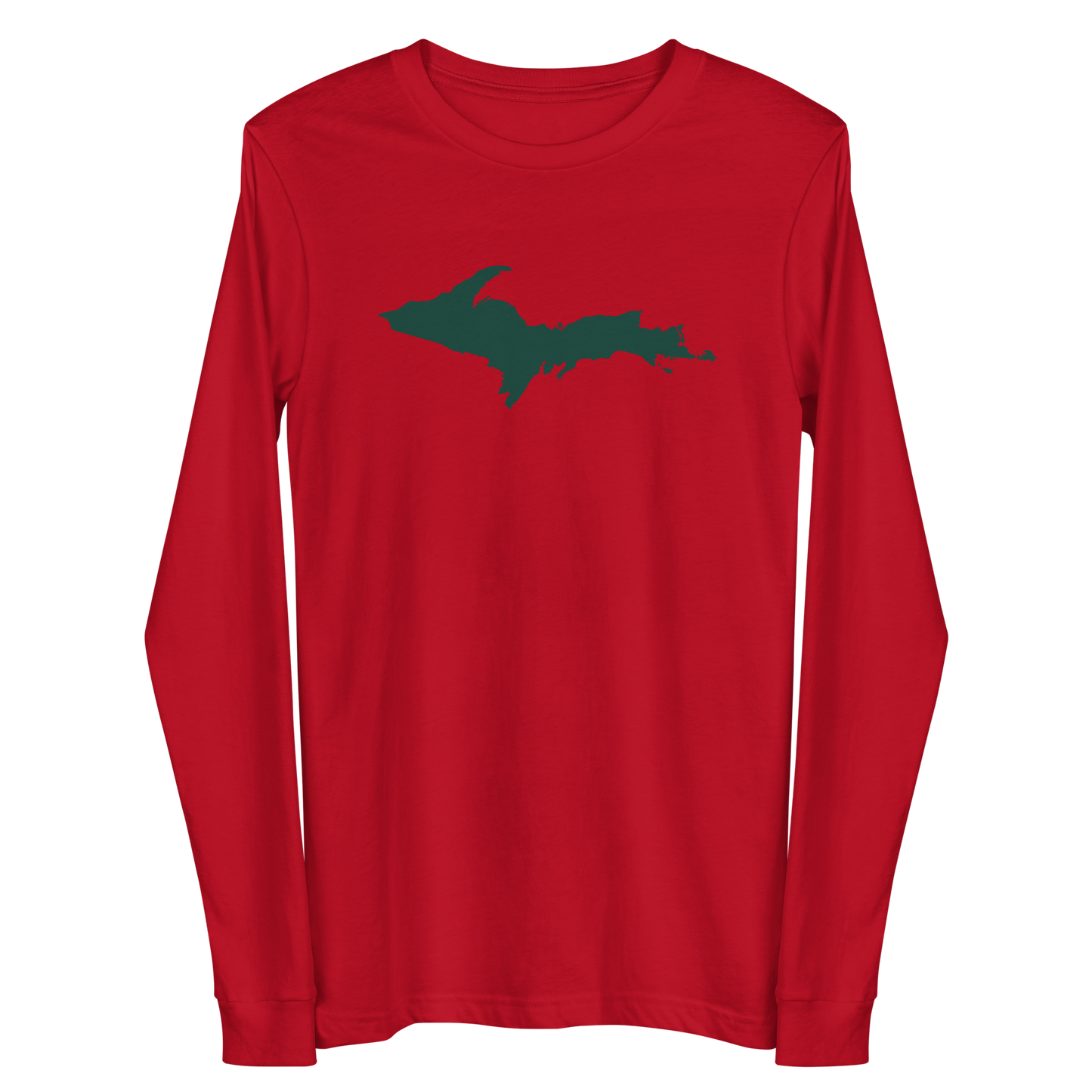 Michigan Upper Peninsula T-Shirt (w/ Green UP Outline) | Unisex Long Sleeve