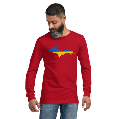 Michigan Upper Peninsula T-Shirt (w/ UP Ukraine Outline) | Unisex Long Sleeve