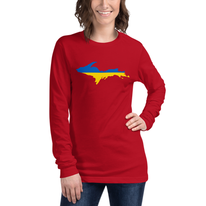 Michigan Upper Peninsula T-Shirt (w/ UP Ukraine Outline) | Unisex Long Sleeve