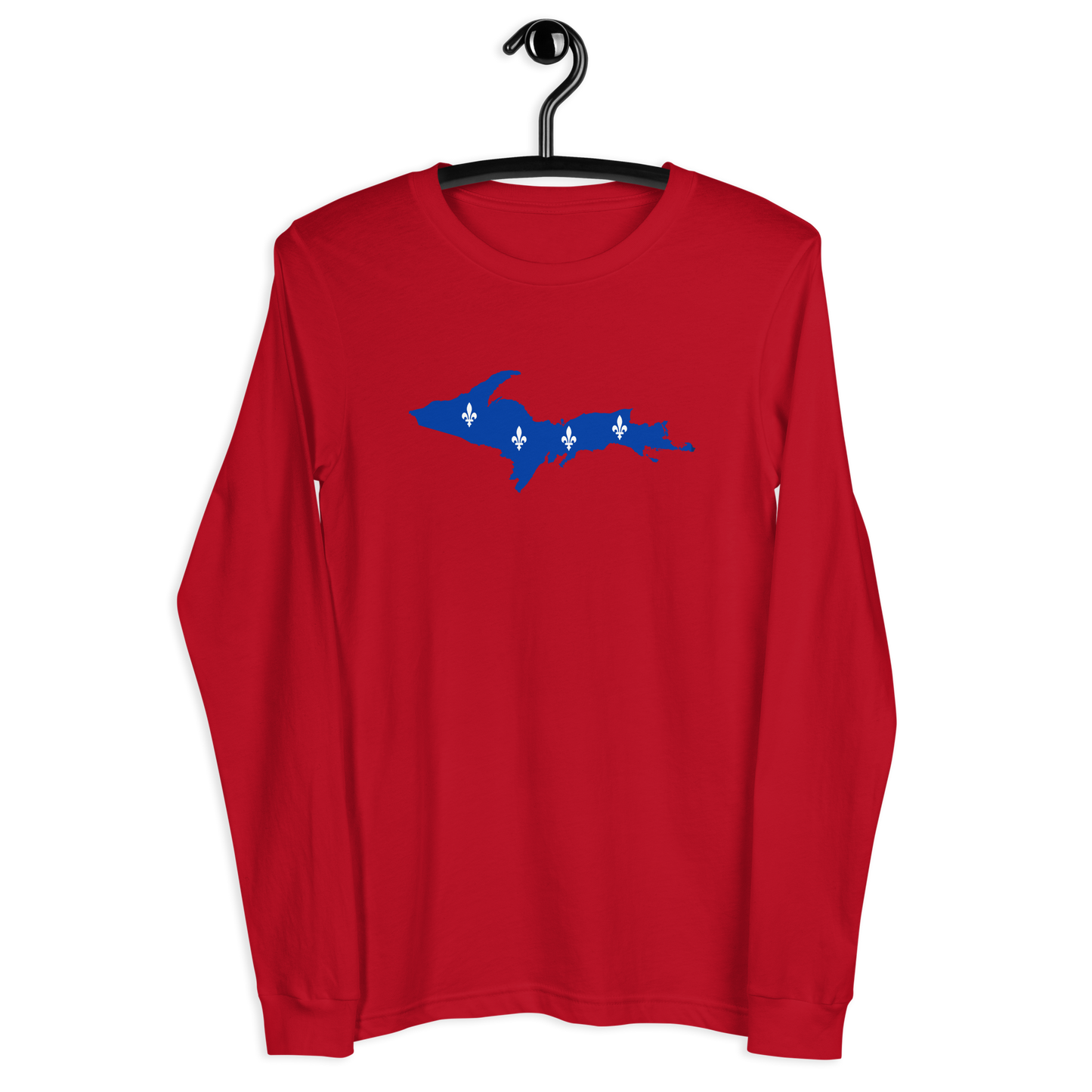 Michigan Upper Peninsula T-Shirt (w/ UP Quebec Flag Outline) | Unisex Long Sleeve