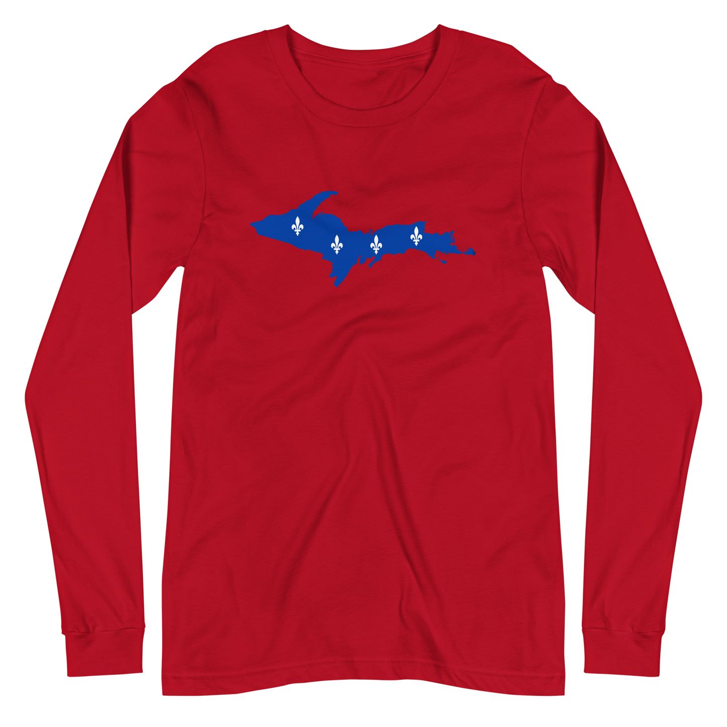 Michigan Upper Peninsula T-Shirt (w/ UP Quebec Flag Outline) | Unisex Long Sleeve