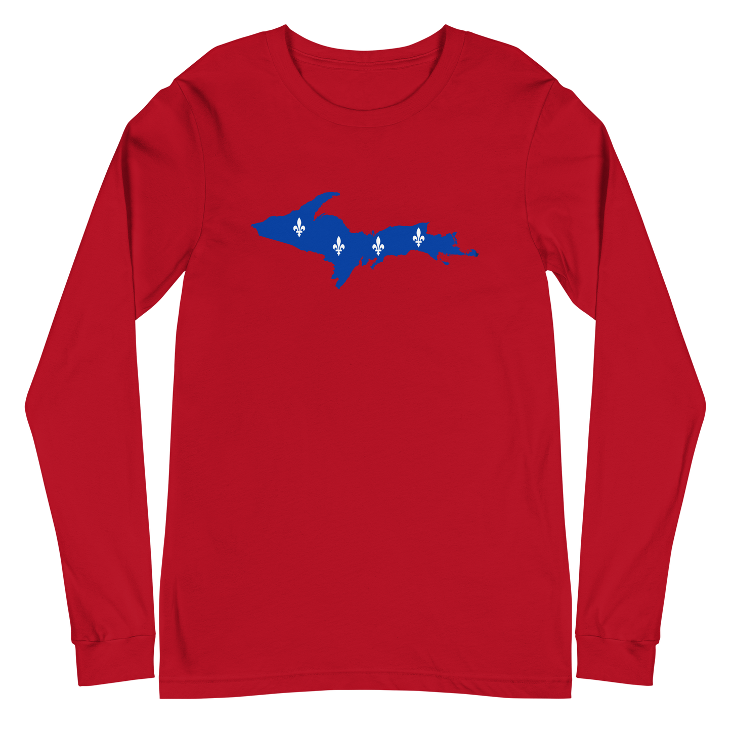 Michigan Upper Peninsula T-Shirt (w/ UP Quebec Flag Outline) | Unisex Long Sleeve