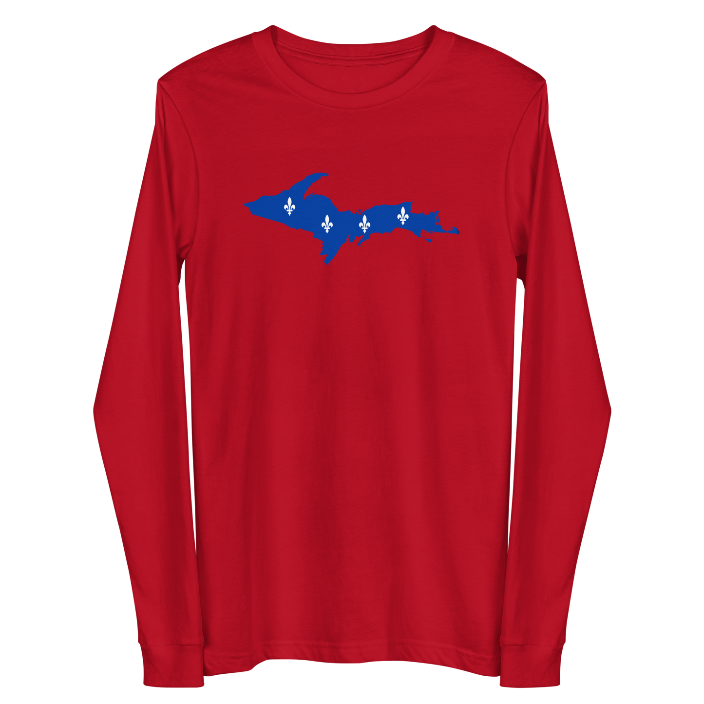 Michigan Upper Peninsula T-Shirt (w/ UP Quebec Flag Outline) | Unisex Long Sleeve