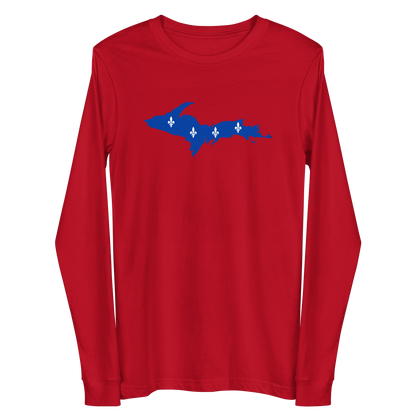 Michigan Upper Peninsula T-Shirt (w/ UP Quebec Flag Outline) | Unisex Long Sleeve