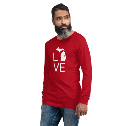 Michigan 'Love' T-Shirt (Thin Sans Font) | Unisex Long Sleeve