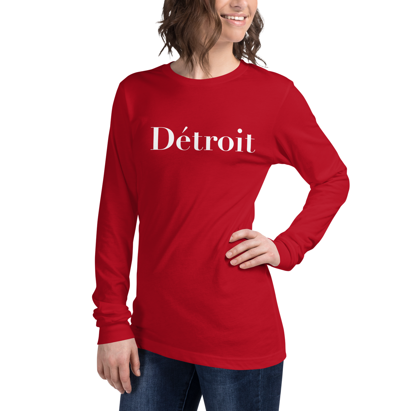 'Détroit' T-Shirt (Didot Font) | Unisex Long Sleeve