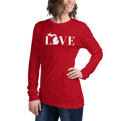 Michigan 'Love' T-Shirt (Didone Font) | Unisex Long Sleeve