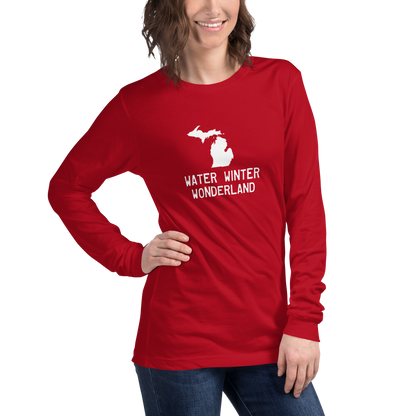 Michigan 'Water Winter Wonderland' Long Sleeve T-Shirt | Unisex