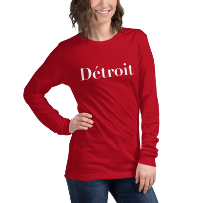 'Détroit' T-Shirt (Didot Font) | Unisex Long Sleeve