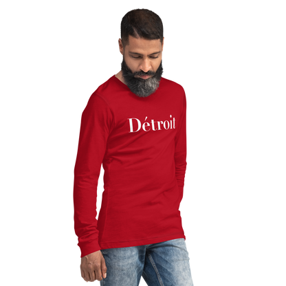 'Détroit' T-Shirt (Didot Font) | Unisex Long Sleeve