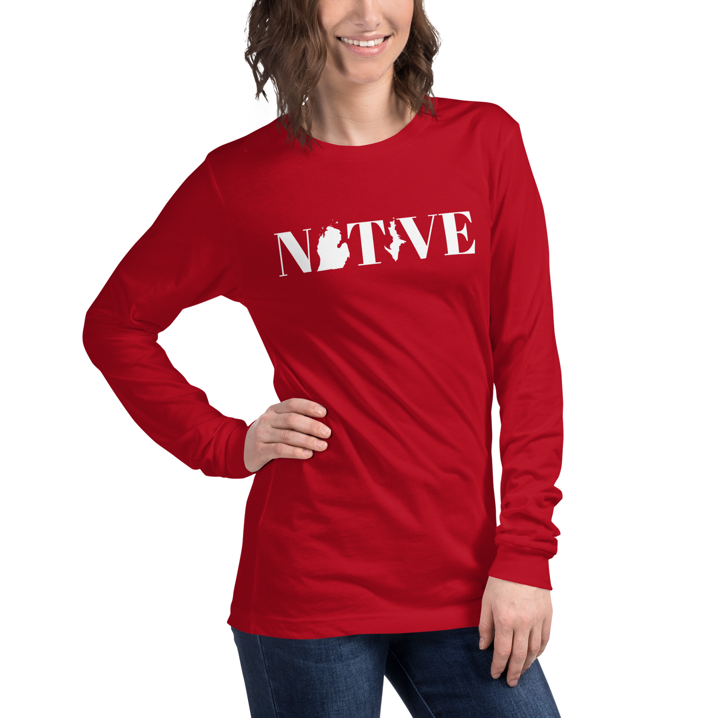 Michigan 'Native' T-Shirt (Didone Font) | Unisex Long Sleeve