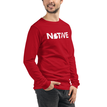 Michigan 'Native' T-Shirt (Geometric Sans Font) | Unisex Long Sleeve