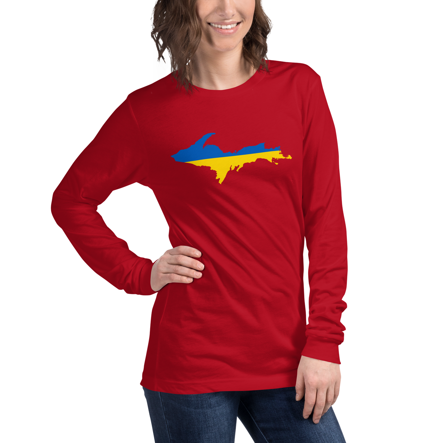 Michigan Upper Peninsula T-Shirt (w/ UP Ukraine Outline) | Unisex Long Sleeve