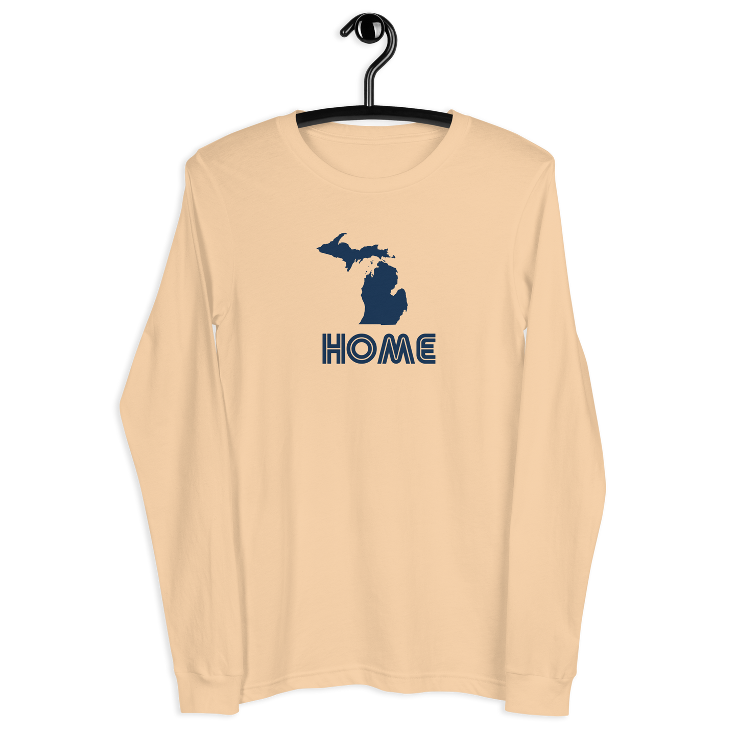 Michigan 'Home' T-Shirt (1970s Audiophile Font) | Unisex Long Sleeve