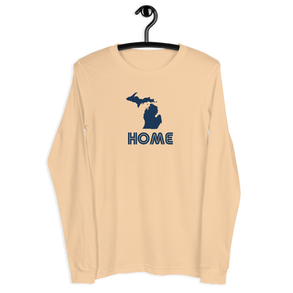 Michigan 'Home' T-Shirt (1970s Audiophile Font) | Unisex Long Sleeve