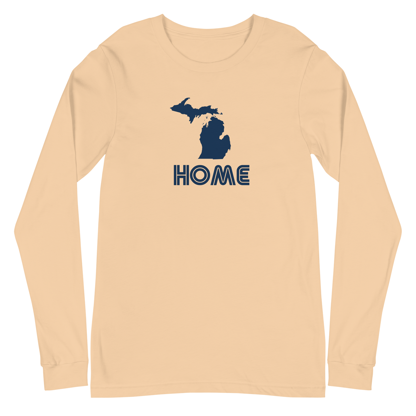 Michigan 'Home' T-Shirt (1970s Audiophile Font) | Unisex Long Sleeve