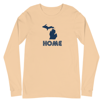 Michigan 'Home' T-Shirt (1970s Audiophile Font) | Unisex Long Sleeve