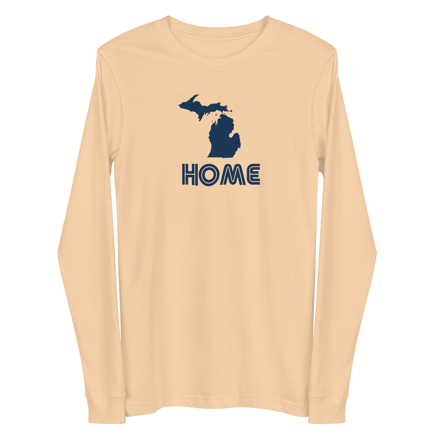 Michigan 'Home' T-Shirt (1970s Audiophile Font) | Unisex Long Sleeve