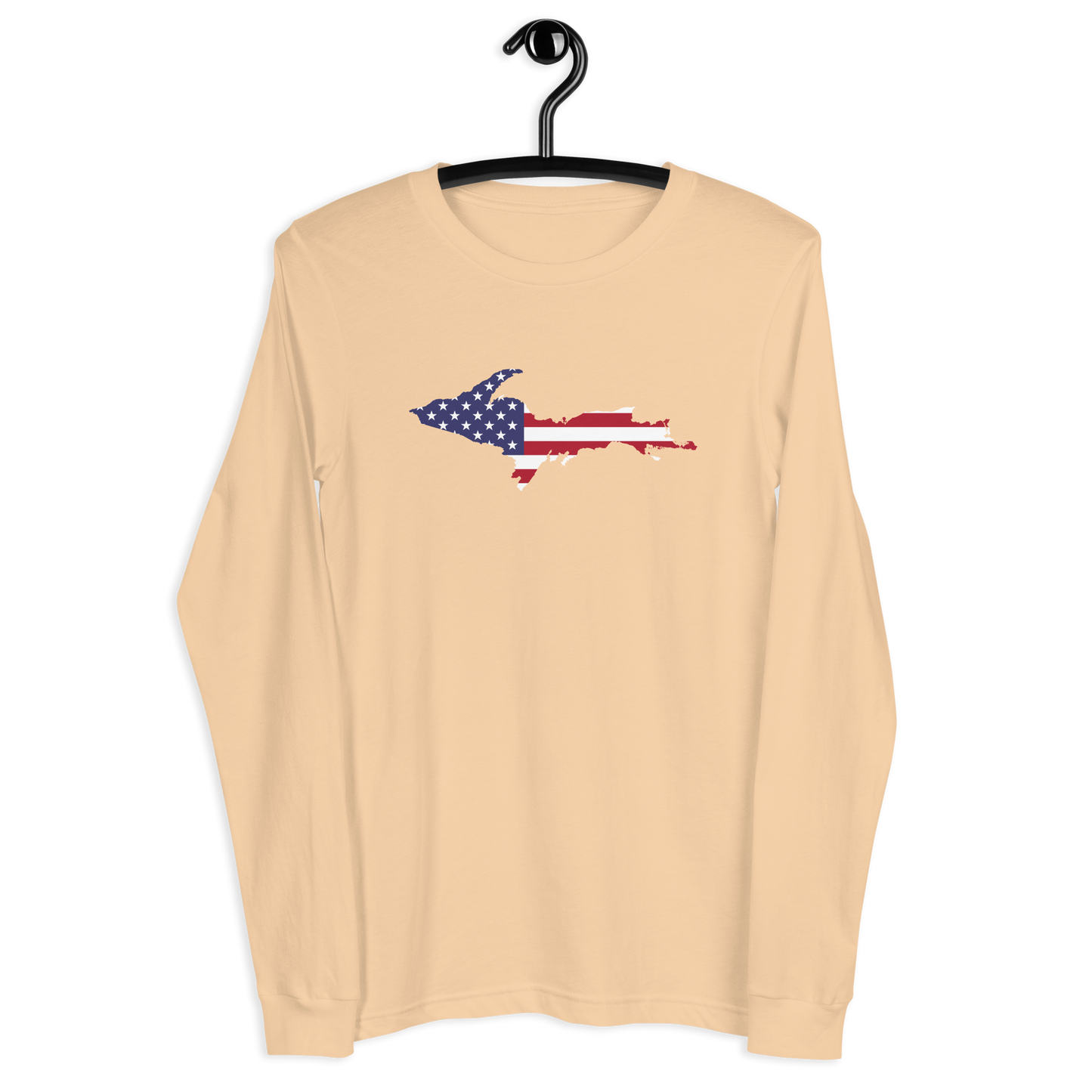 Michigan Upper Peninsula T-Shirt (w/ UP USA Flag Outline) | Unisex Long Sleeve