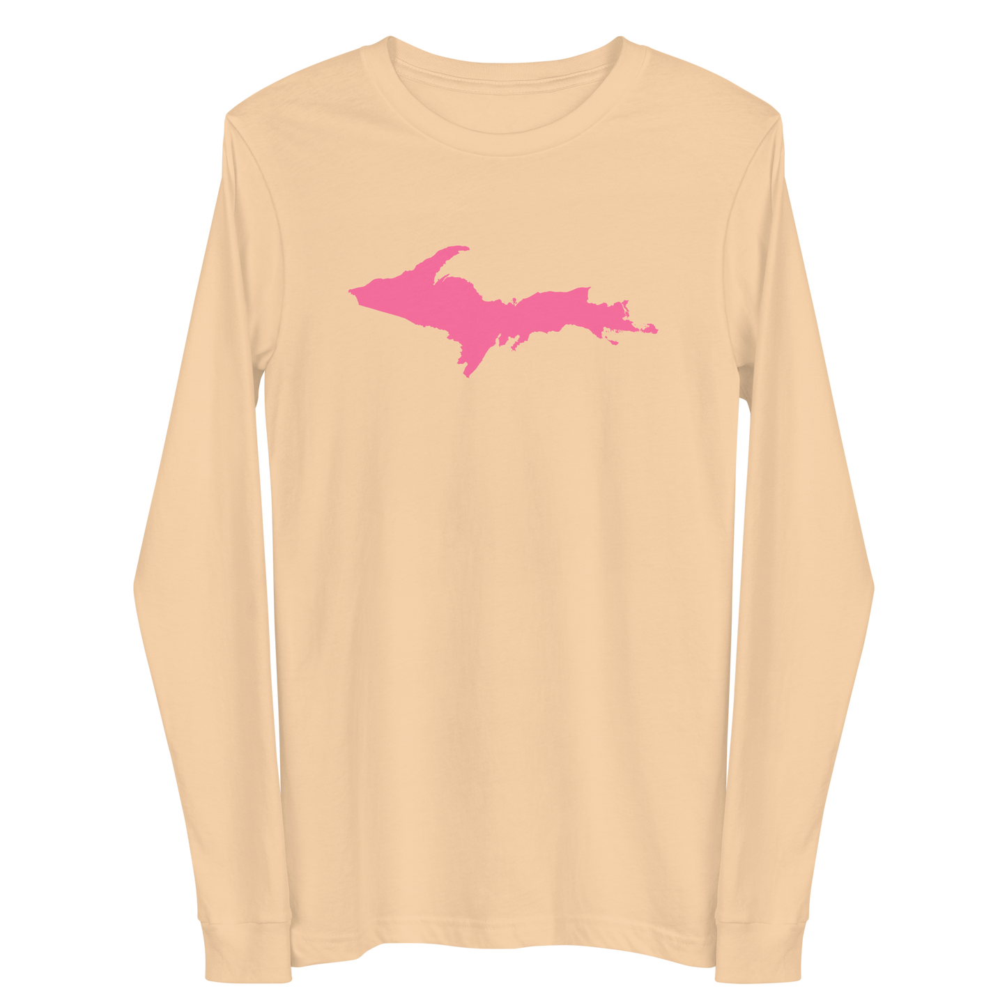 Michigan Upper Peninsula T-Shirt (w/ Pink UP Outline) | Unisex Long Sleeve