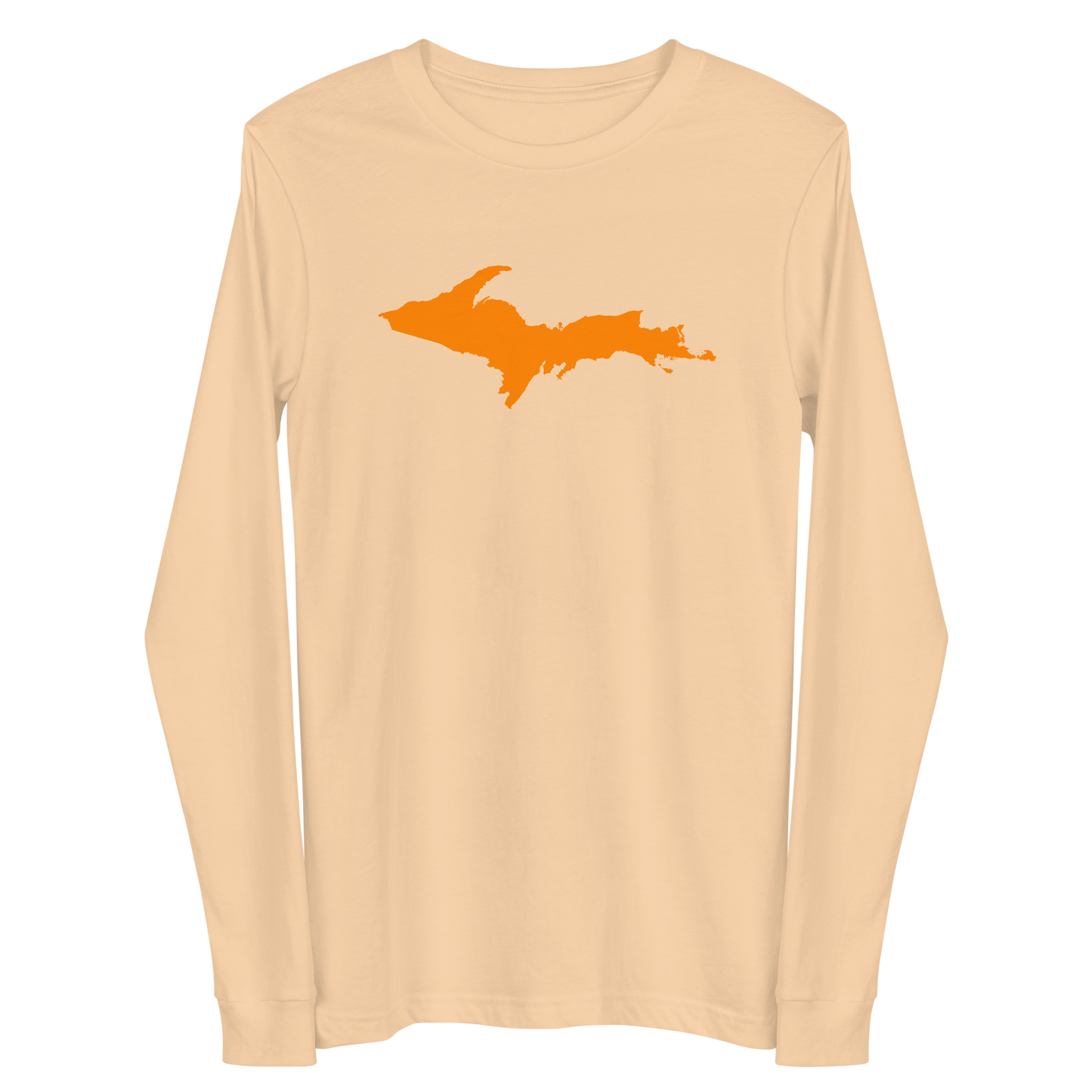 Michigan Upper Peninsula T-Shirt (w/ Orange UP Outline) | Unisex Long Sleeve