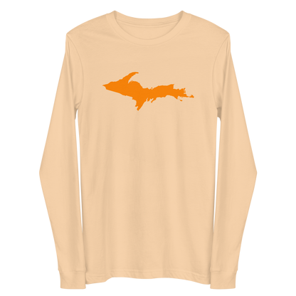 Michigan Upper Peninsula T-Shirt (w/ Orange UP Outline) | Unisex Long Sleeve