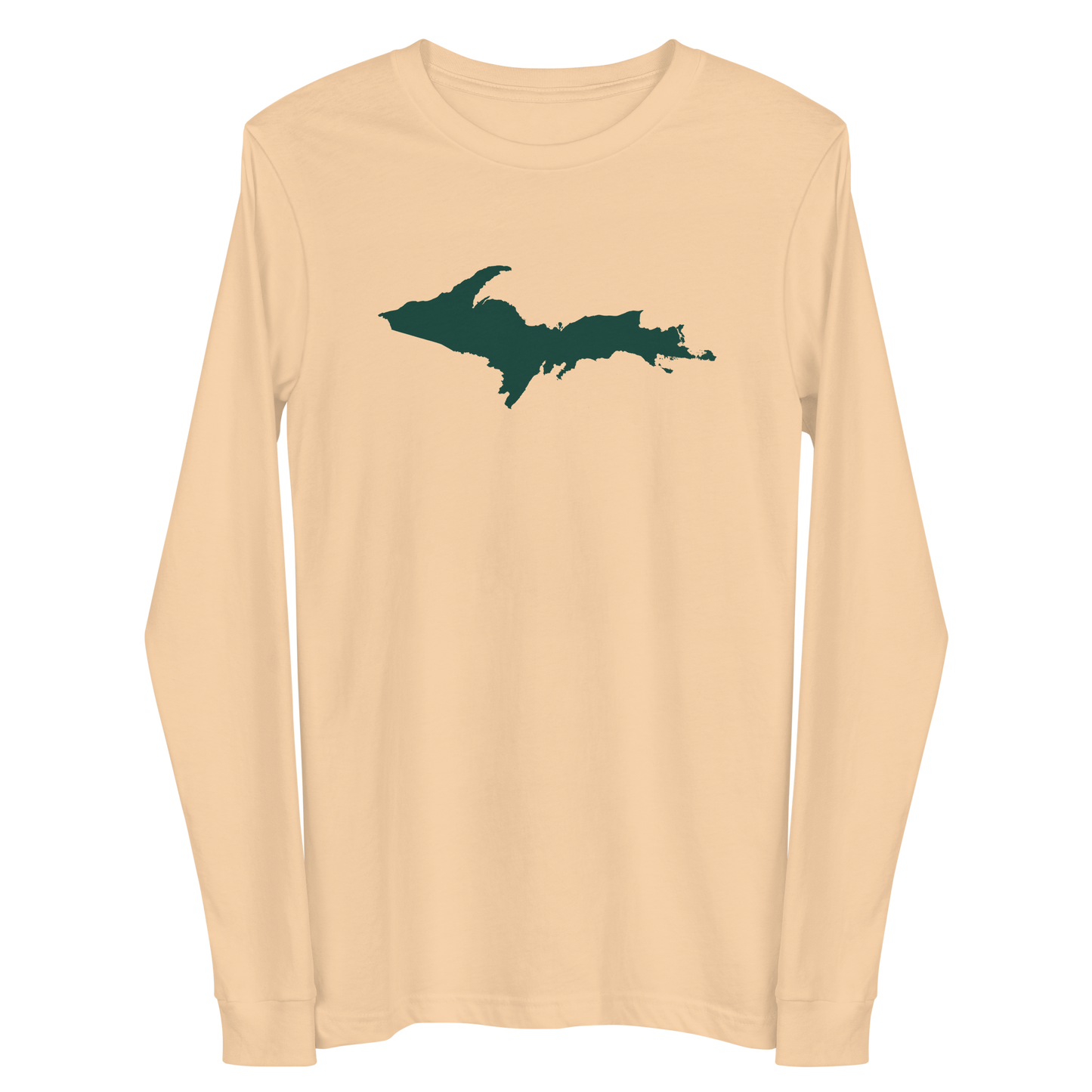 Michigan Upper Peninsula T-Shirt (w/ Green UP Outline) | Unisex Long Sleeve