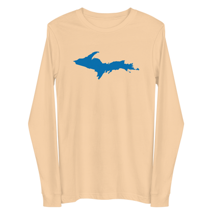 Michigan Upper Peninsula T-Shirt (w/ Azure UP Outline) | Unisex Long Sleeve