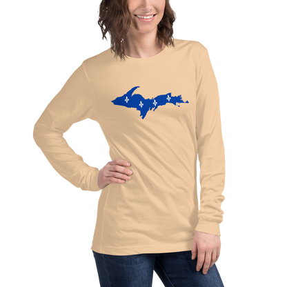 Michigan Upper Peninsula T-Shirt (w/ UP Quebec Flag Outline) | Unisex Long Sleeve