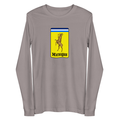 'Michigan' Unisex Long Sleeve T-Shirt (Italian Sports Car Parody)