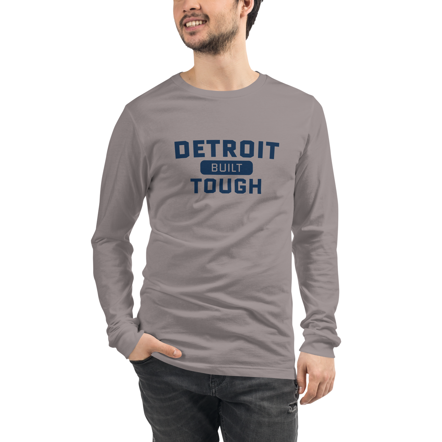 'Built Detroit Tough' Long Sleeve T-Shirt | Unisex