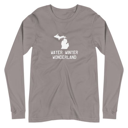 Michigan 'Water Winter Wonderland' Long Sleeve T-Shirt | Unisex