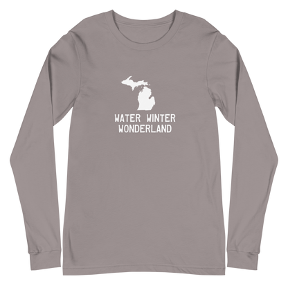 Michigan 'Water Winter Wonderland' Long Sleeve T-Shirt | Unisex