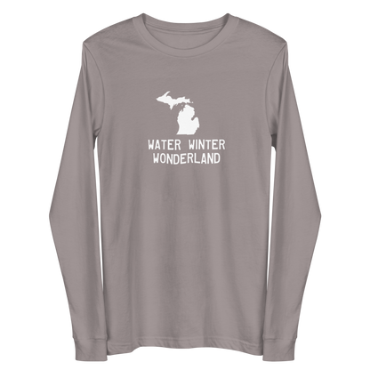 Michigan 'Water Winter Wonderland' Long Sleeve T-Shirt | Unisex