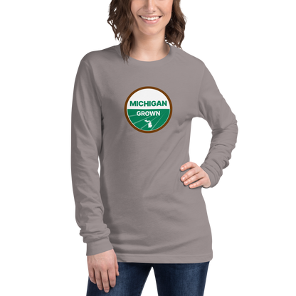 'Michigan Grown' Long Sleeve T-Shirt (Organic Certification Parody)