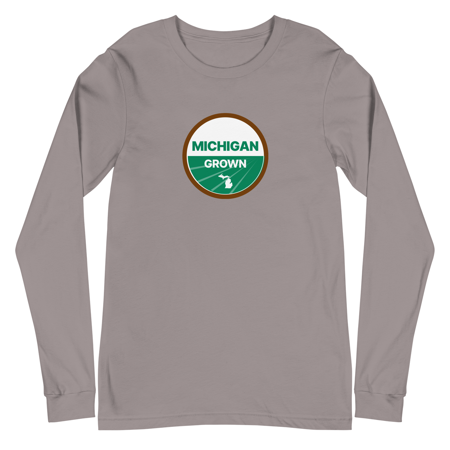 'Michigan Grown' Long Sleeve T-Shirt (Organic Certification Parody)