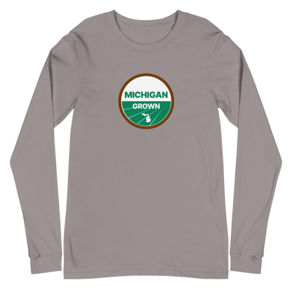 'Michigan Grown' Long Sleeve T-Shirt (Organic Certification Parody)