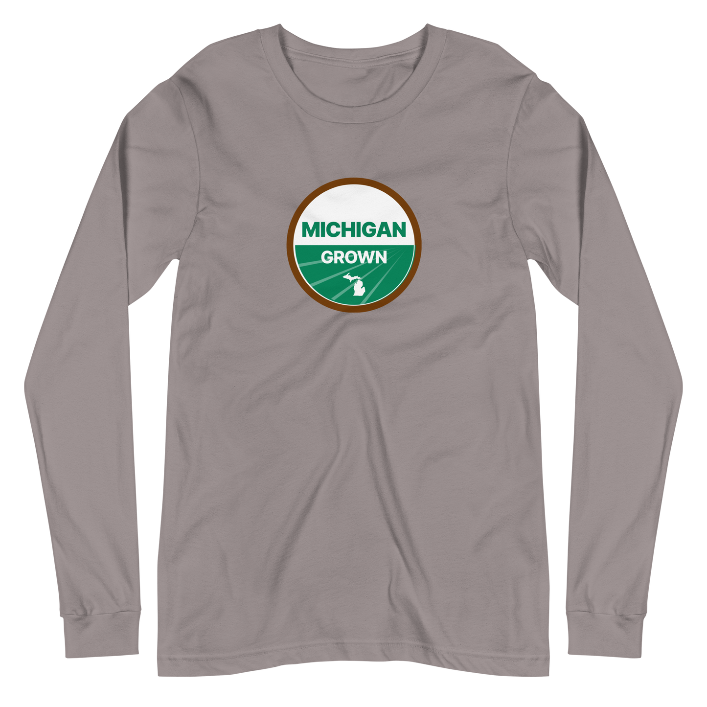 'Michigan Grown' Long Sleeve T-Shirt (Organic Certification Parody)