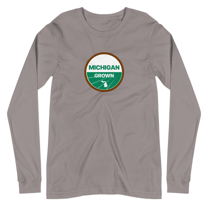 'Michigan Grown' Long Sleeve T-Shirt (Organic Certification Parody)