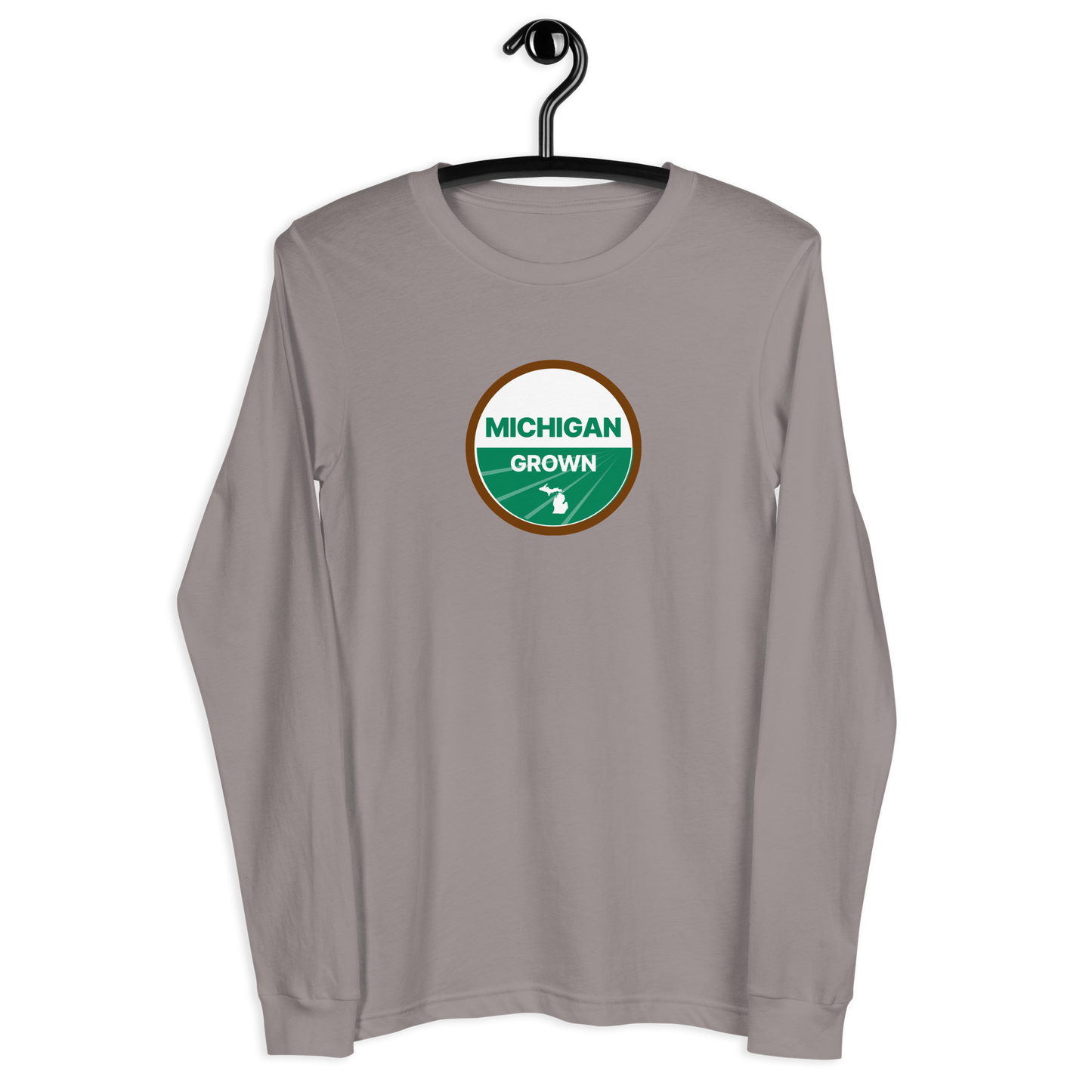 'Michigan Grown' Long Sleeve T-Shirt (Organic Certification Parody)