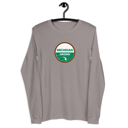 'Michigan Grown' Long Sleeve T-Shirt (Organic Certification Parody)