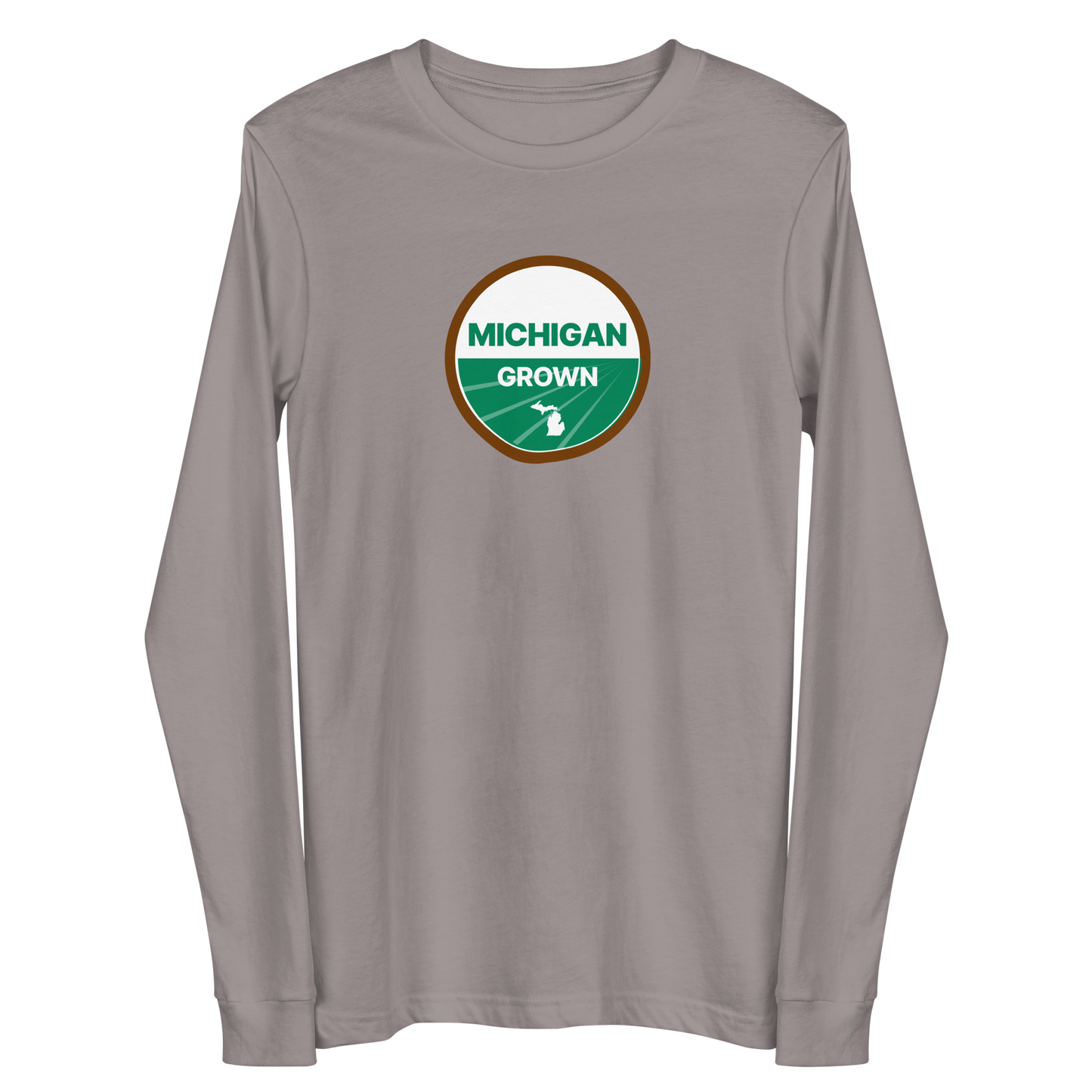 'Michigan Grown' Long Sleeve T-Shirt (Organic Certification Parody)