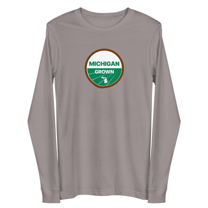 'Michigan Grown' Long Sleeve T-Shirt (Organic Certification Parody)