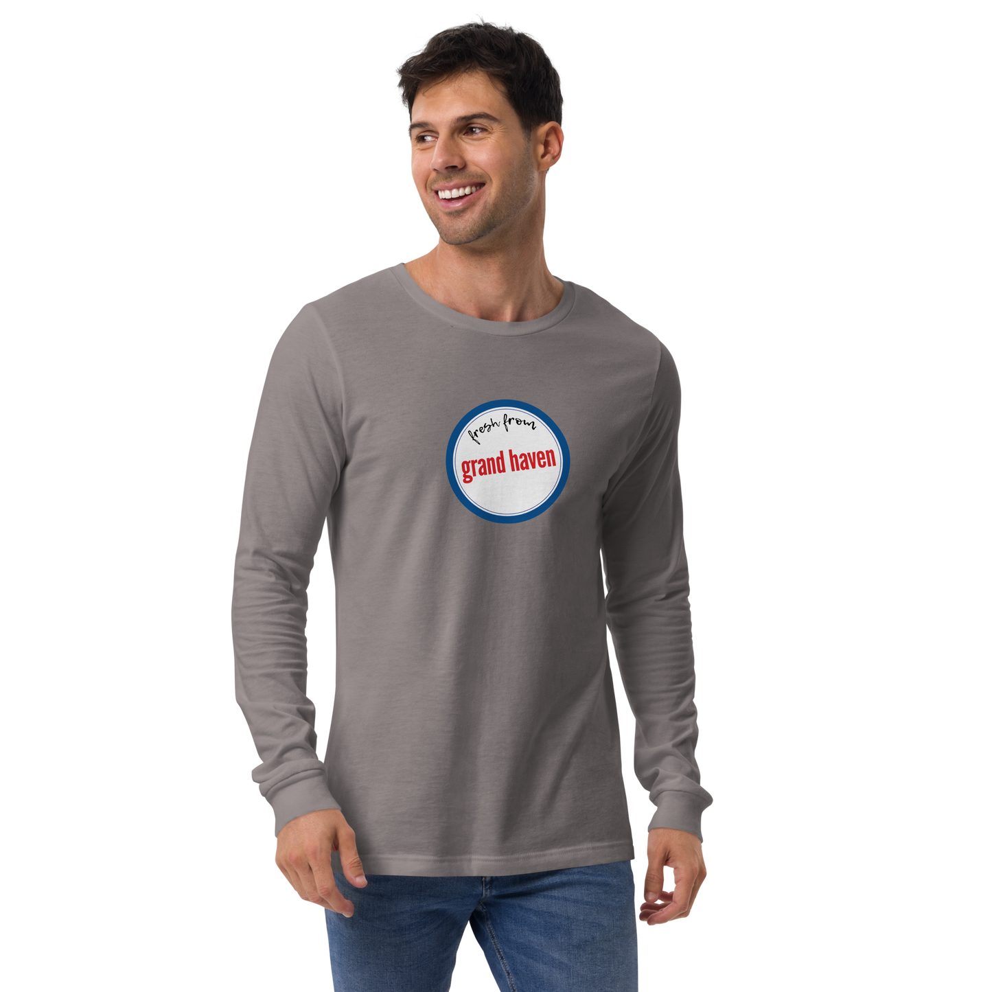 'Fresh From Grand Haven' Long Sleeve T-Shirt (Hypermarket Parody) | Unisex