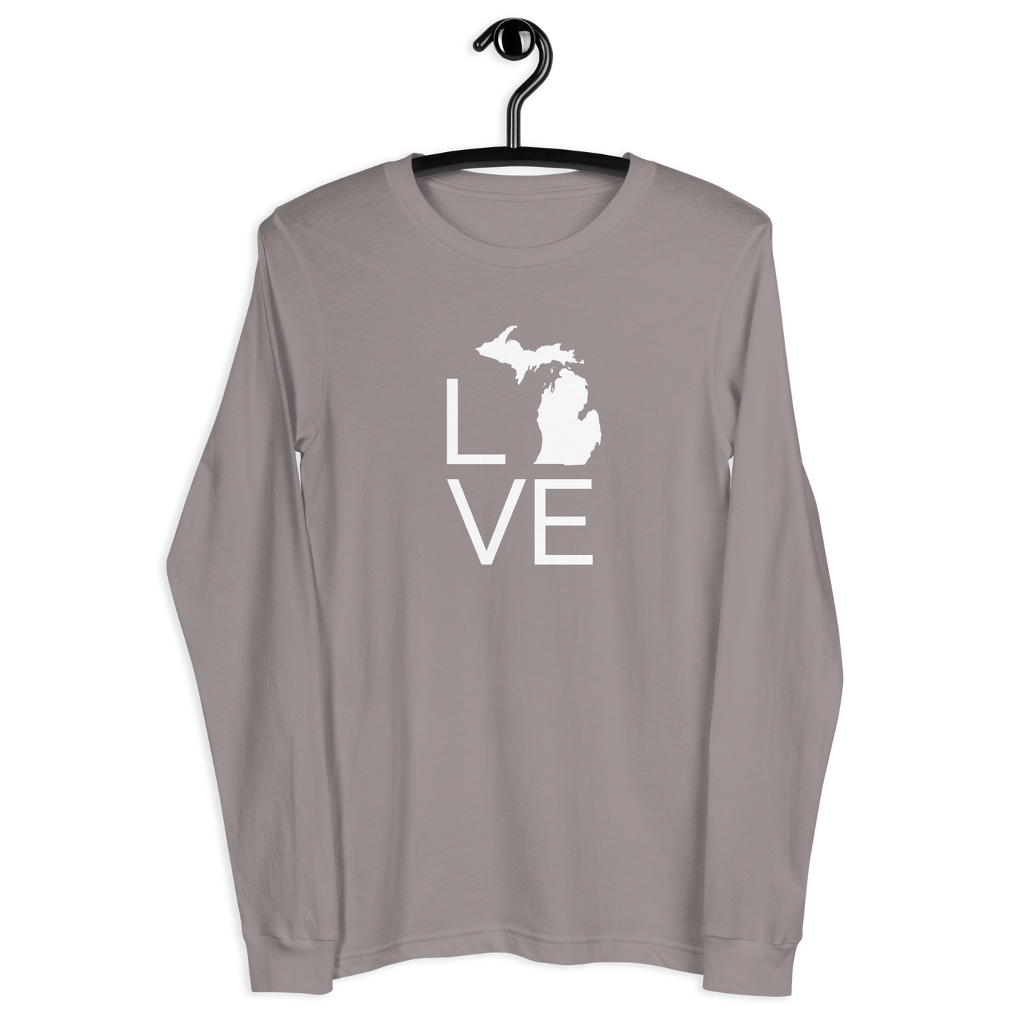 Michigan 'Love' T-Shirt (Thin Sans Font) | Unisex Long Sleeve